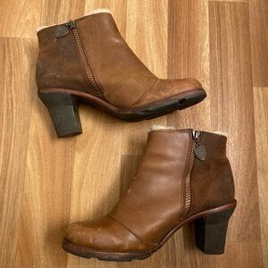 timberland boots women 8.5 Brown Heels Zip Used Fall party feminine